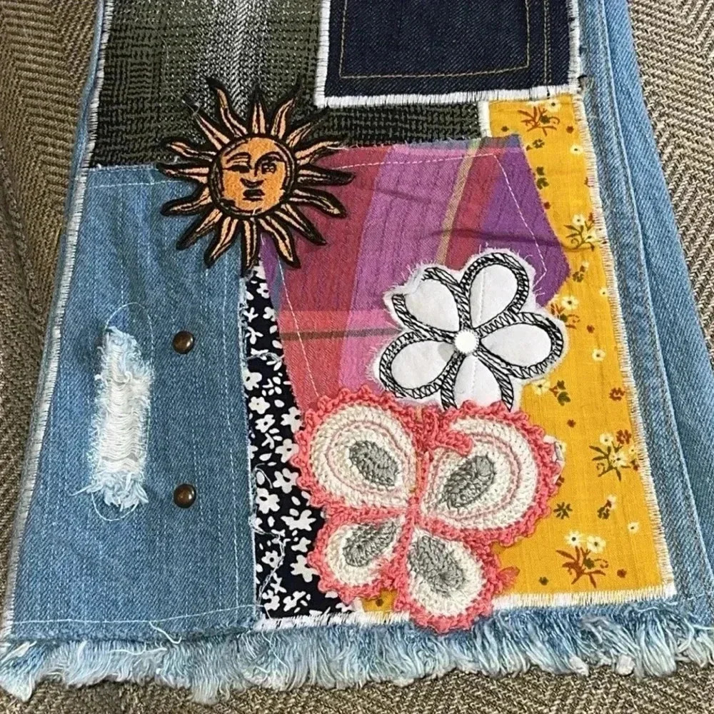 NWT $129 URBAN OUTFITTERS BDG WOMEN’S EMBROIDERED DENIM MEDI SIZE 27 - Picture 12 of 14